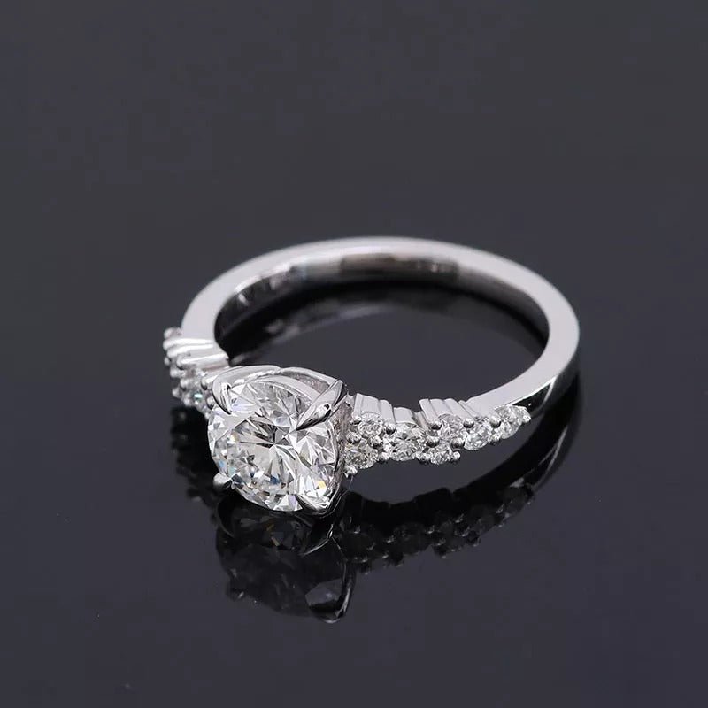 Lab Grown Diamond Engagement Ring in 14K White Gold (1.61 Ct. Tw.) - Ice Dazzle - VVX™ Lab Diamond - Engagement Rings