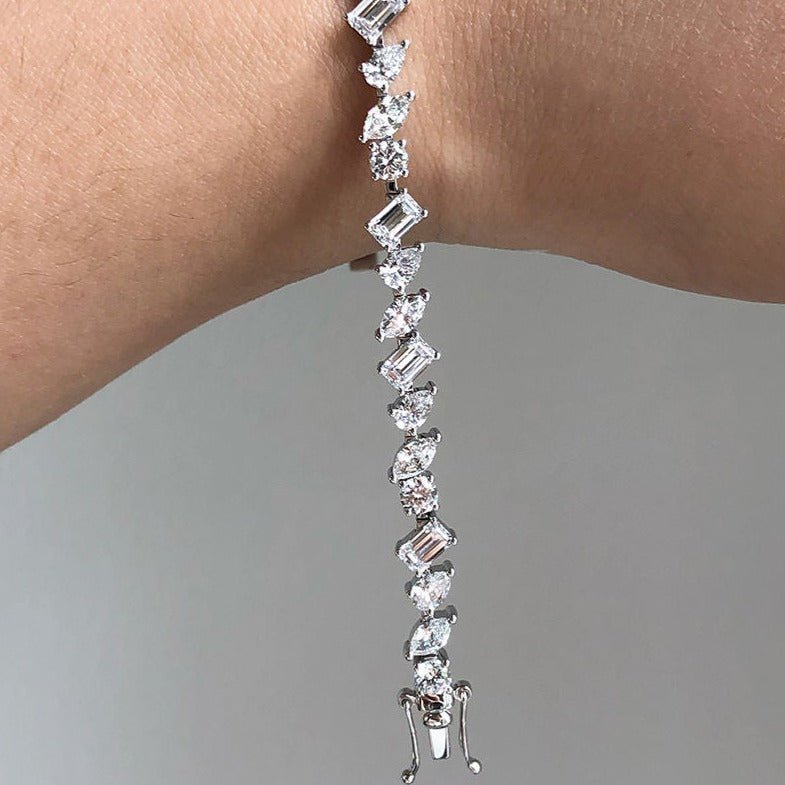Lab Grown Diamond Fashion Bracelet in 18K White Gold - Ice Dazzle - VVX™ Lab Diamond - Fashion Bracelet
