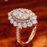 Lab Grown Diamond Marquise Engagement Ring in 14K Rose Gold (1 Ct. Tw.) - Ice Dazzle - VVX™ Lab Diamond - Engagement Rings