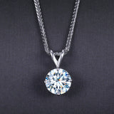 Lab Grown Diamond Necklace in 18K White Gold (3.01 Ct. Tw.)