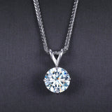Lab Grown Diamond Necklace in 18K White Gold (3.01 Ct. Tw.)