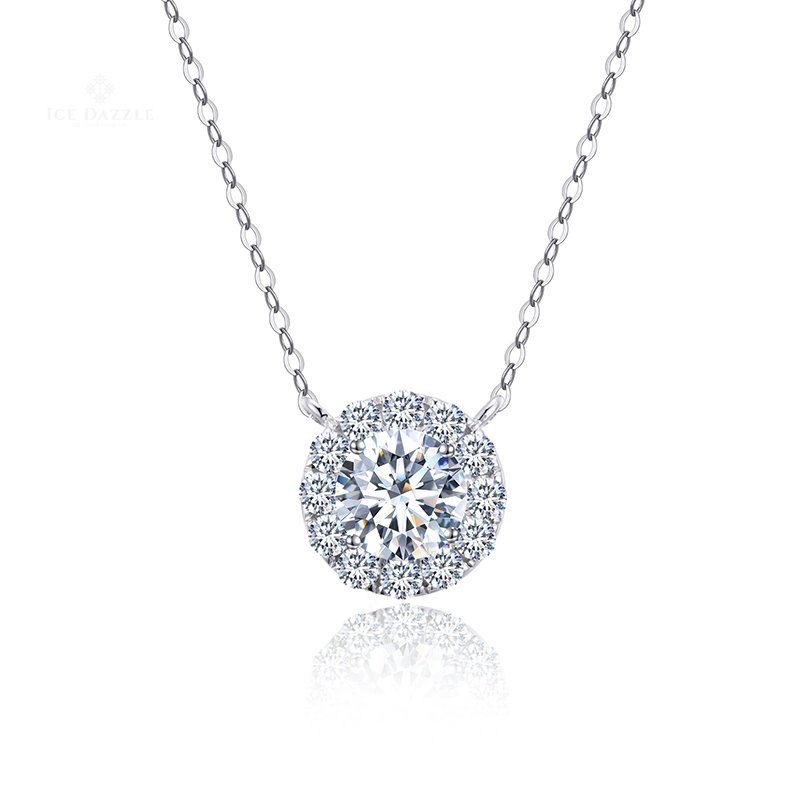 Lab Grown Diamond Pendant Necklace in 18K White Gold (0.75 Ct. Tw. ) - Ice Dazzle - VVX™ Lab Diamond - Solitaire Pendant