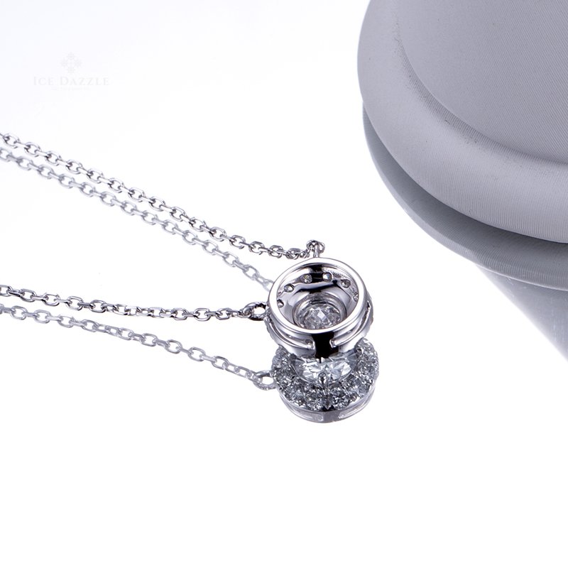 Lab Grown Diamond Pendant Necklace in 18K White Gold (0.75 Ct. Tw. ) - Ice Dazzle - VVX™ Lab Diamond - Solitaire Pendant