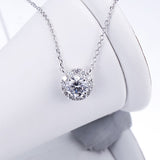 Lab Grown Diamond Pendant Necklace in 18K White Gold (0.75 Ct. Tw. ) - Ice Dazzle - VVX™ Lab Diamond - Solitaire Pendant