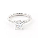 Lab Grown Diamond Princess Engagement Ring in 18K White Gold (1.5 Ct. Tw.) - Ice Dazzle - VVX™ Lab Diamond - Engagement Rings