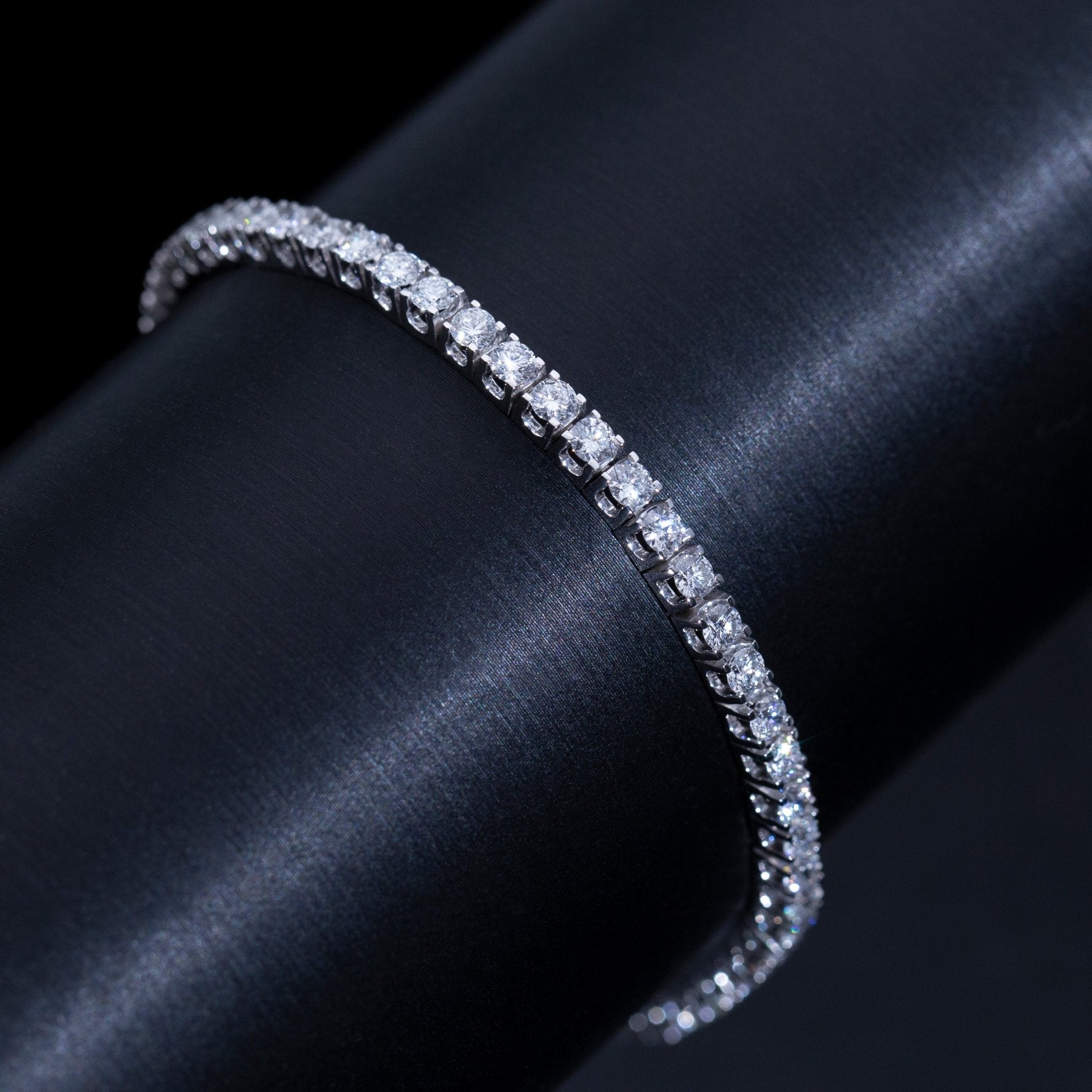 Lab Grown Diamond Tennis Bracelet in White Gold - 4mm - Ice Dazzle - VVX™ Lab Diamond - Tennis Bracelet