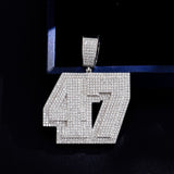 Number 47 Designer Pendant - Ice Dazzle - VVX™ Lab Diamond - Pendant