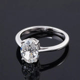 Oval Lab Grown Diamond Engagement Ring in 14K White Gold (1 1/2 Ct. Tw.) - Ice Dazzle - VVX™ Lab Diamond - Engagement Rings