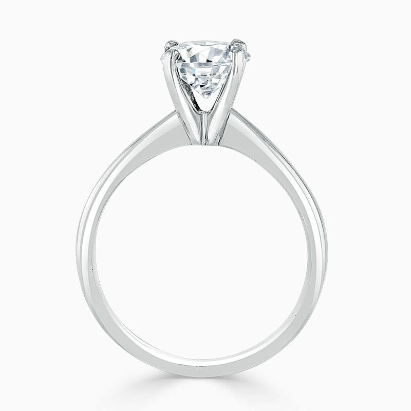 Round Moissanite Solitaire Engagement Ring in 14K White Gold (1.5 Ct. Tw.) - Ice Dazzle - SynthaLux™ Moissanite - Solitaire Engagement Rings