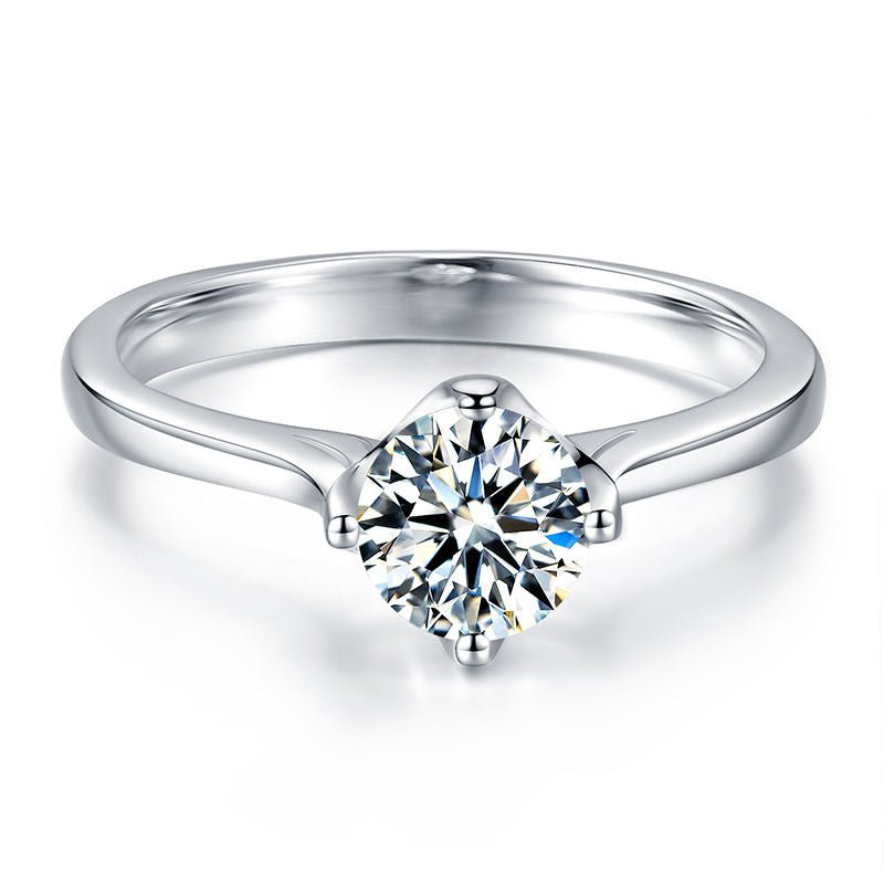 Solitaire Ring with 1ct Round Lab Diamond - Ice Dazzle - VVX™ Lab Diamond - Solitaire Engagement Rings