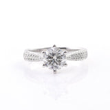 Special Pinch Pave Engagement Ring with 1ct Round Lab Diamond - Ice Dazzle - VVX™ Lab Diamond - Engagement Rings